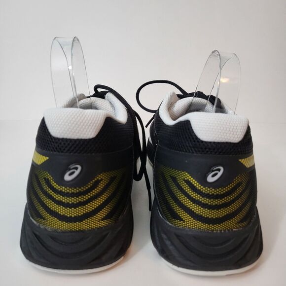 ASICS Sneakers Mens 14 FuzeX Lyte Shoes Black White Gold Athletic Casual Lace Up - Picture 4 of 9